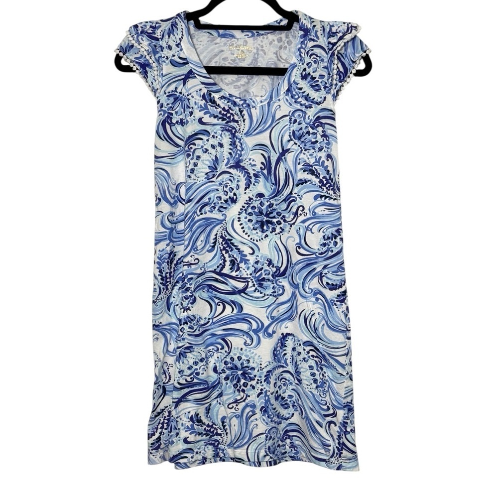 Lilly Pulitzer Dress Size XXS Blue White Cotton